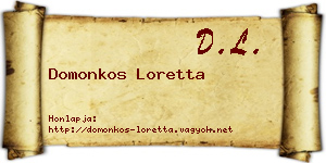 Domonkos Loretta névjegykártya